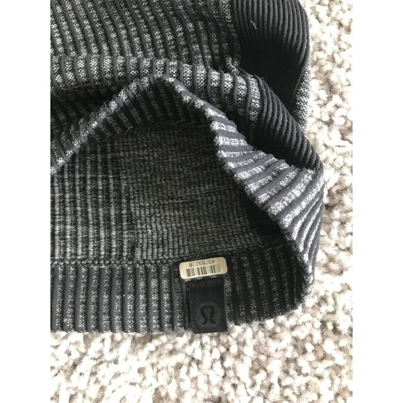 Lulu Lemon Rest Less Pullover | Hip Length | Size 2 | Black, Gray Floral Ribbed - Picture 6 of 6